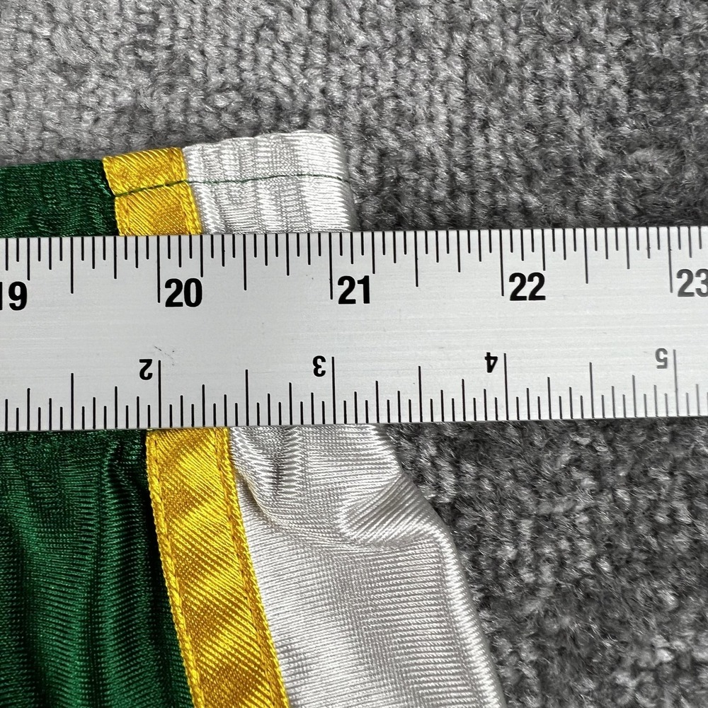 Nike Basketball Dazzle Shorts Mens 2XL Green 11 Inseam Vintage Silky Soft - Picture 15 of 16